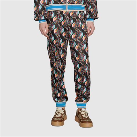 gucci sweatpants flowers|gucci jogging pants.